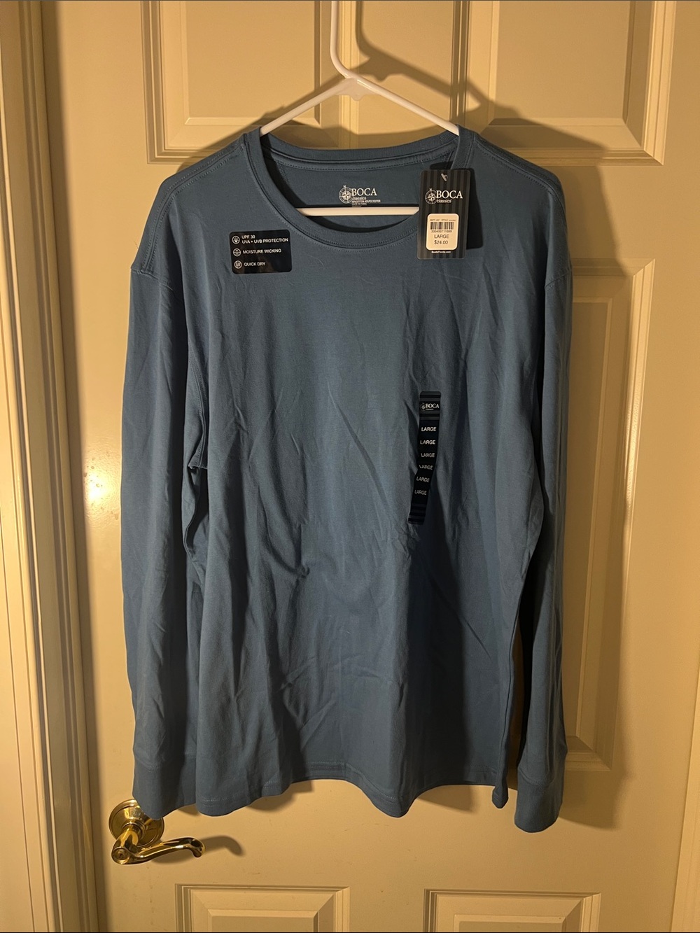 BOCA Men's Long Sleeve Performance Tee - Slate Blue